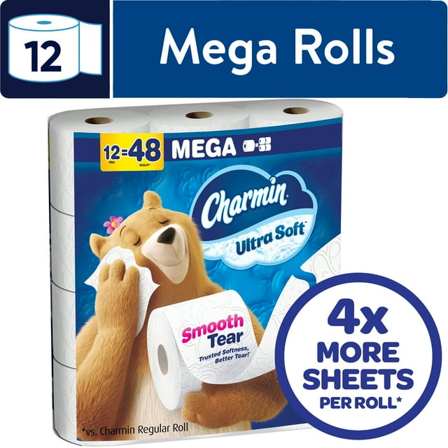 Charmin Toilet Paper Ultra Soft (12 Mega Rolls)