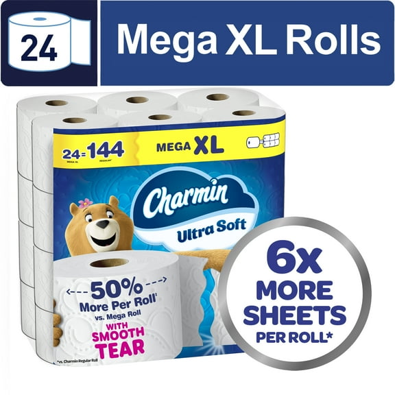 Charmin Ultra Soft Toilet Tissue Dry 2-Ply Unscented