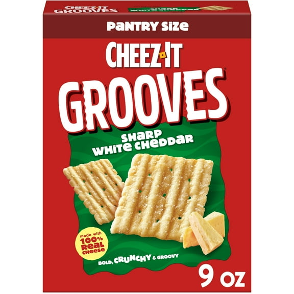 Cheez-It Grooves Sharp White Cheddar Crackers (9 oz)