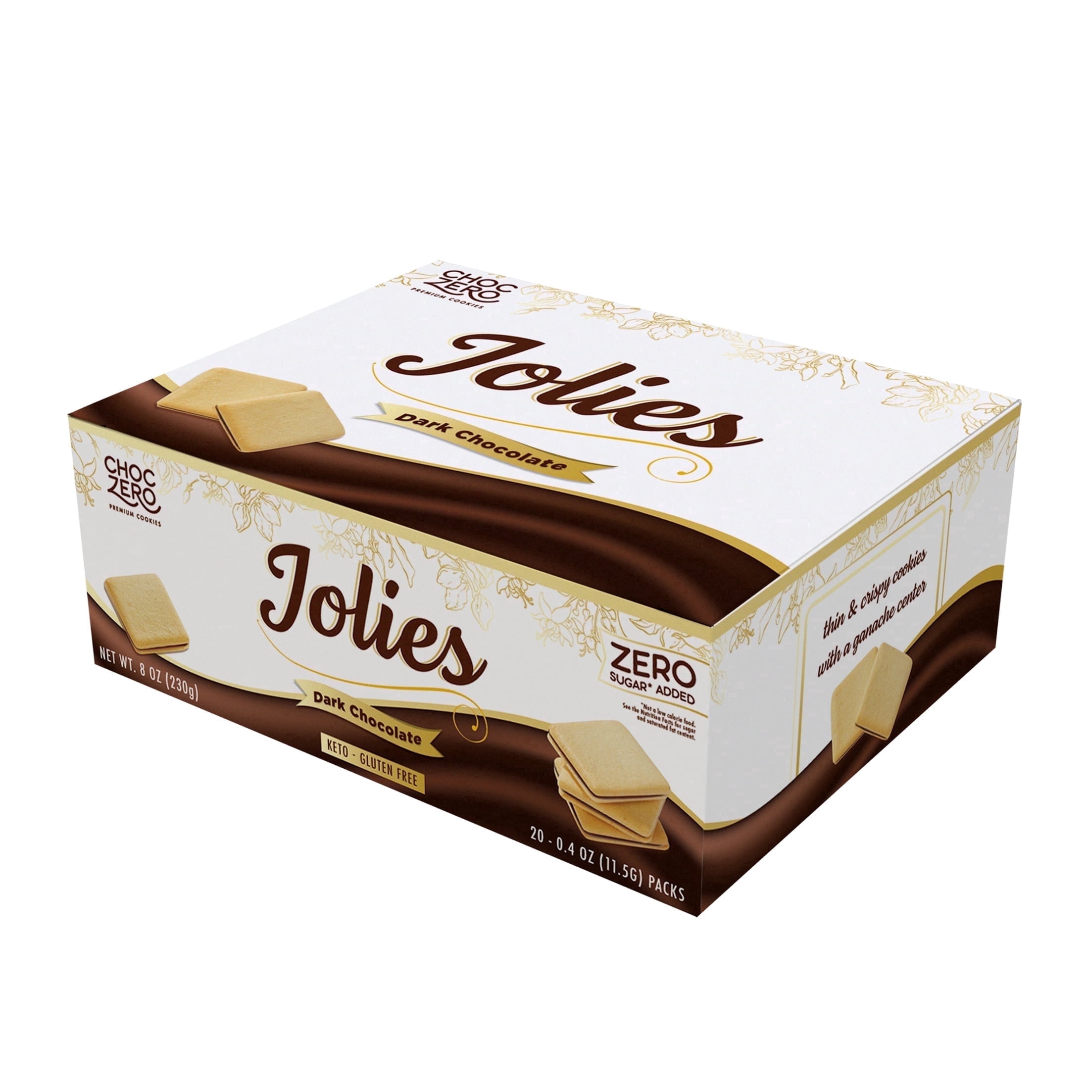 ChocZero Dark Chocolate Jolies Sugar-Free Cookies (8 oz)