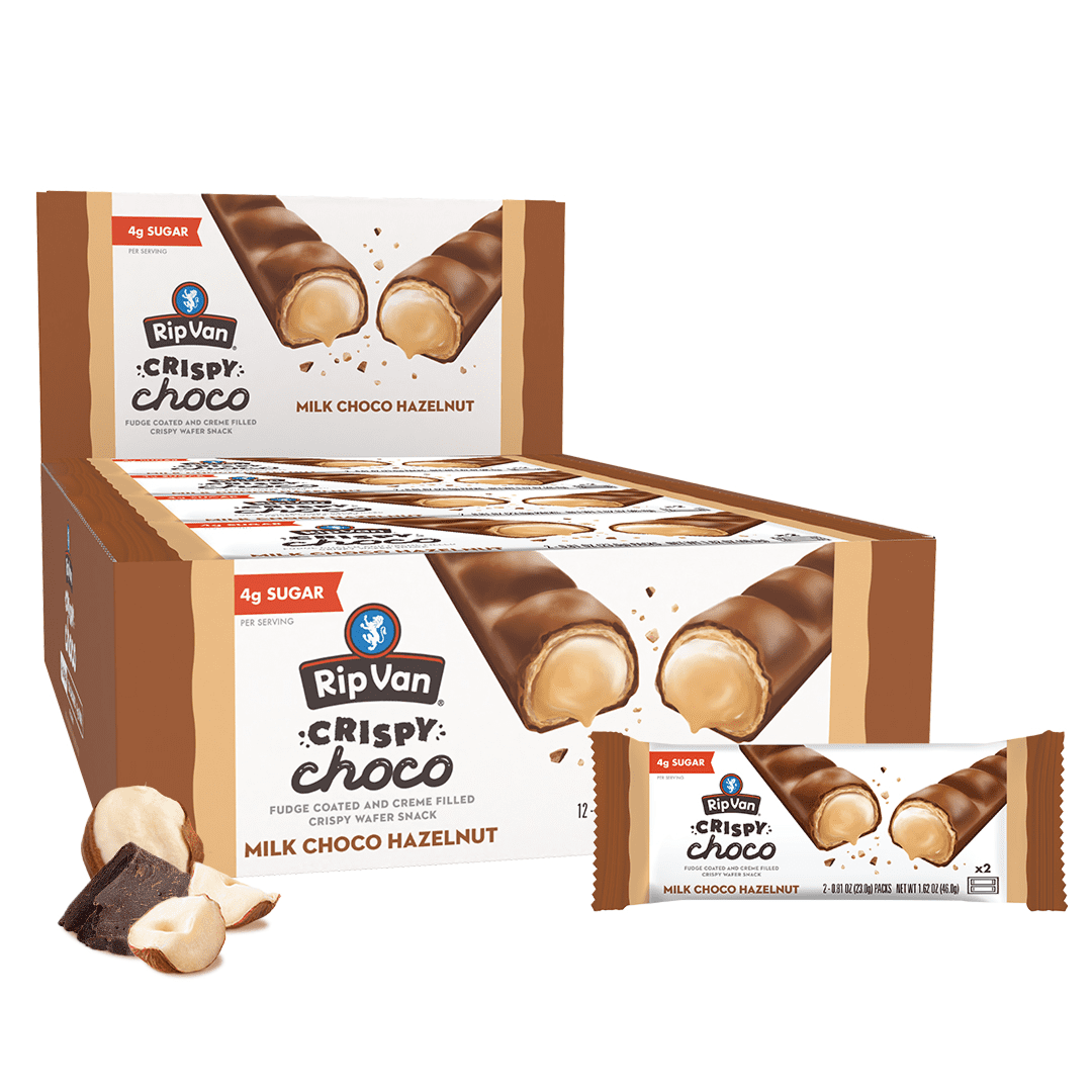 Rip Van Crispy Choco Hazelnut Candy Bars (12 Pack)